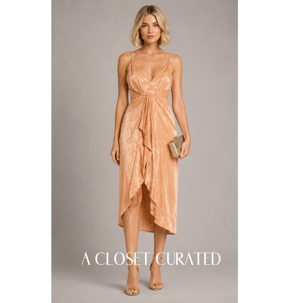 Significant Other Samantha Midi Dress 4 Orange NEW